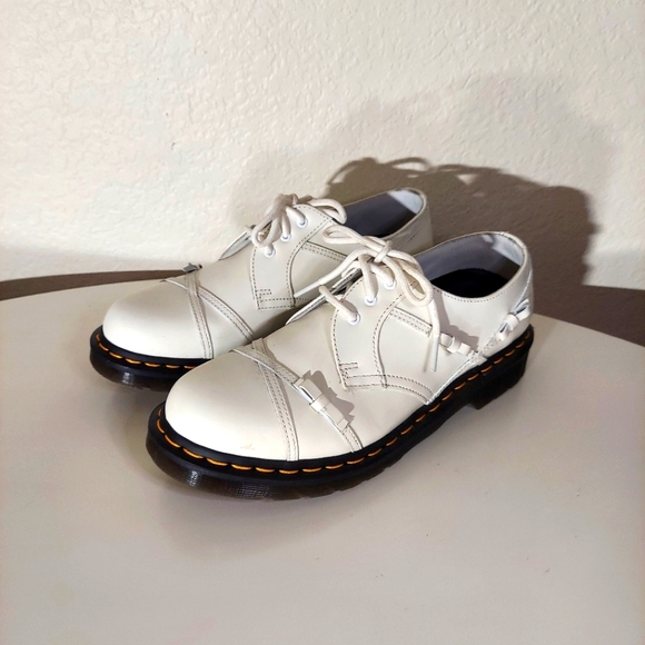 Martens 1461 Bow Smooth White Leather Oxford Shoes